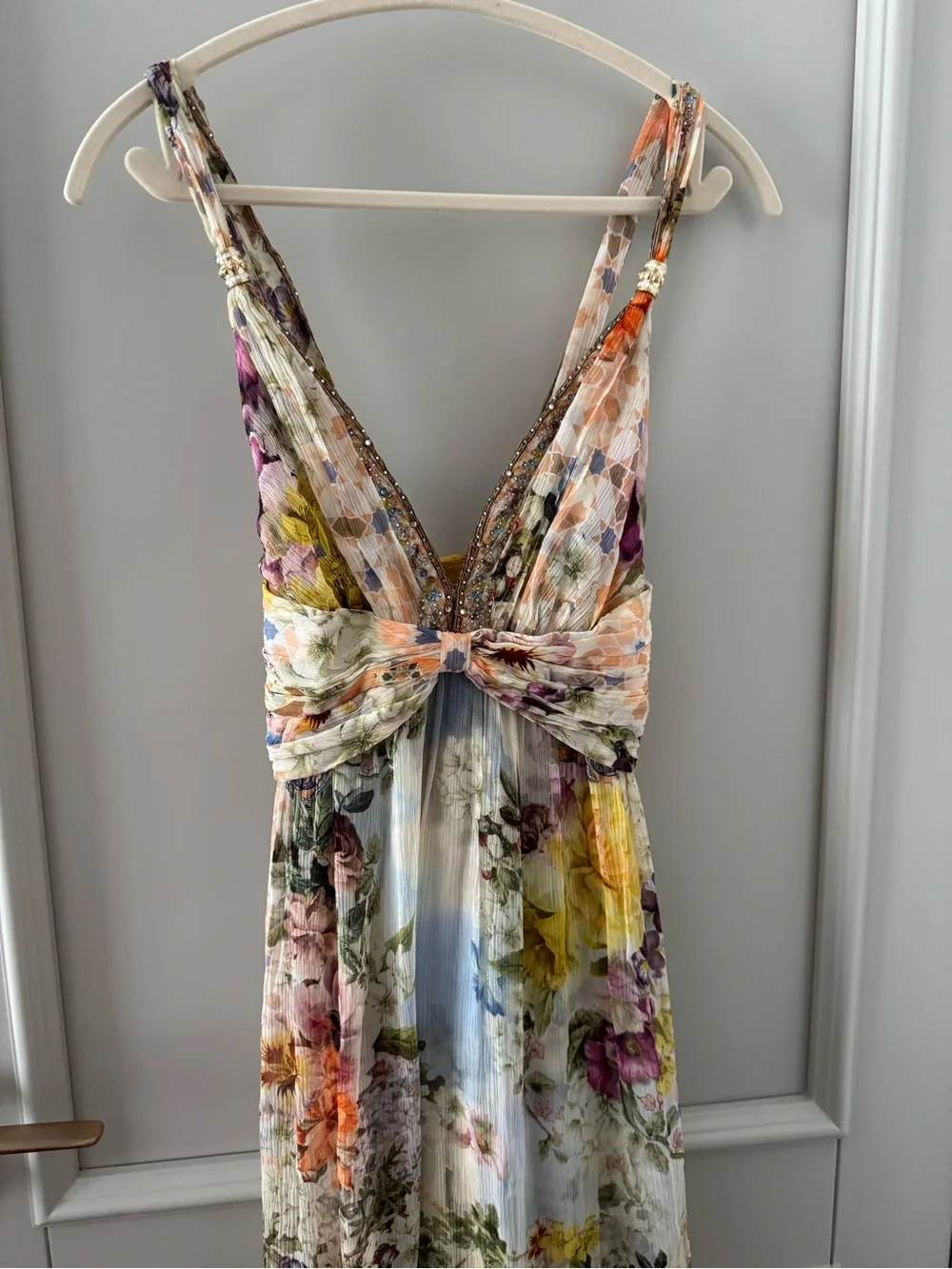 Camilla Bead Strap Gathered Panel Dress - Picture 5 of 11